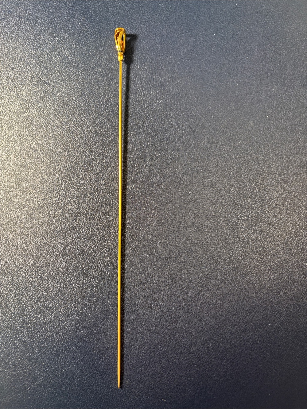 Gold-Tone Long Nurses Hatpin with Decorative Twist Top